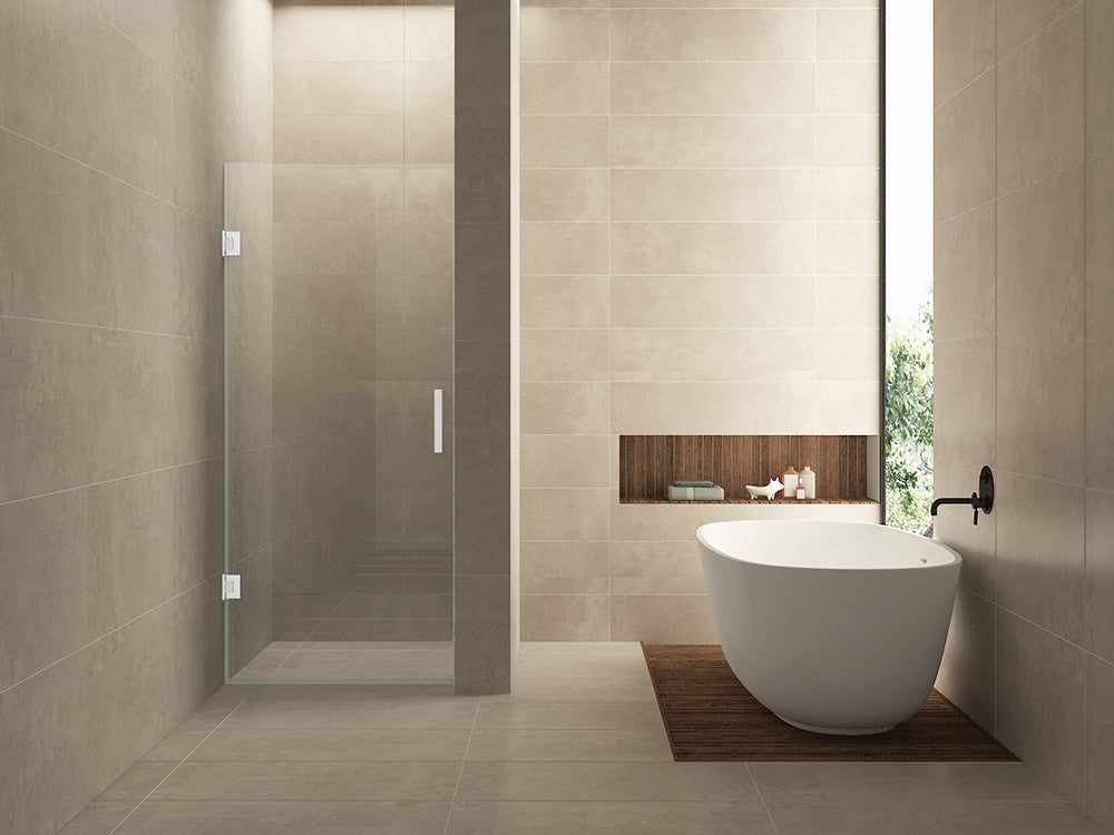 Read niche door 1000 x 2000 x 8 mm nano clear glass/matt white