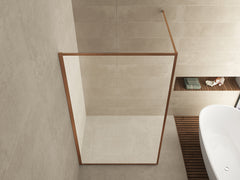 Square inloopdouche 1000 x 2000 x 8 mm nano helder glas/geborsteld brons koper