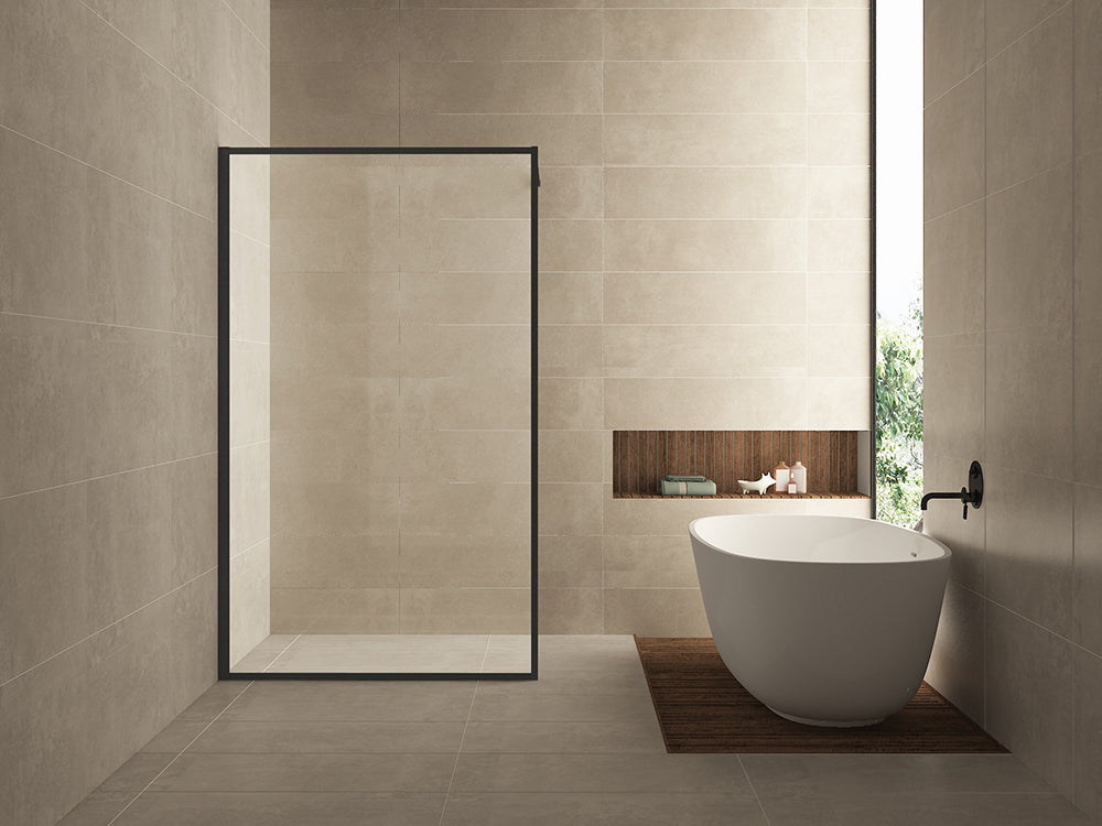 Square walk-in shower 800 x 2000 x 8 mm nano clear glass/matte black