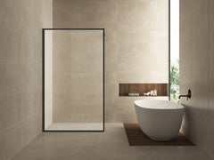 Square inloopdouche 1200 x 2000 x 8 mm nano helder glas/mat zwart