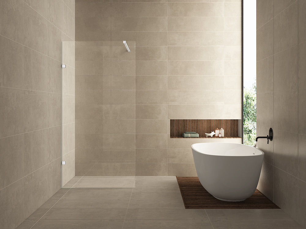 Less walk-in shower 500 x 2000 x 8 mm nano clear glass/matte white