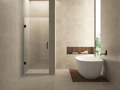 Access door 700 x 2000 x 8 mm nano clear glass/matte black