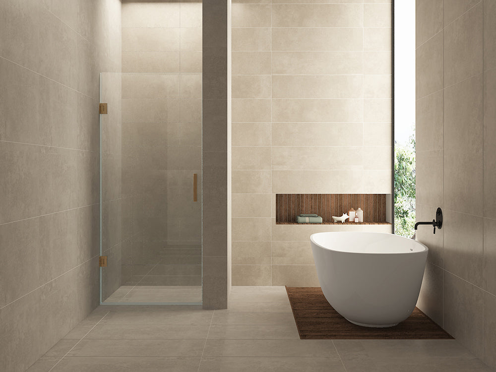 Sliding door 700 x 2000 x 8 mm nano clear glass/brushed bronze copper