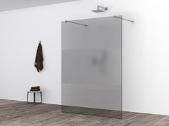 Slim glasplaat 1200 x 2000 x 8 mm nano rookglas met melkglas middenband