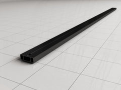 Horizon matt black 120cm walk-in shower stabilization bar