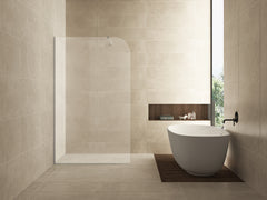 Curved walk-in shower 1200 x 2000 x 8 mm nano clear glass