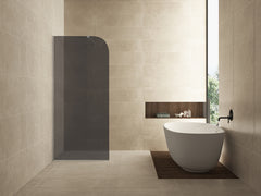 Curved walk-in shower 900 x 2000 x 8 mm nano smoke glass