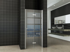 Maki folding niche door right 800 x 2000 x 8 mm nano clear glass/chrome