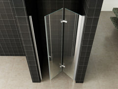 Maki folding niche door right 800 x 2000 x 8 mm nano clear glass/chrome