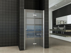 Maki niche door foldable right 900 x 2000 x 8 mm nano clear glass/chrome