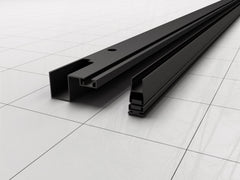 Skyline wall profile with magnetic strip for niche door matte black
