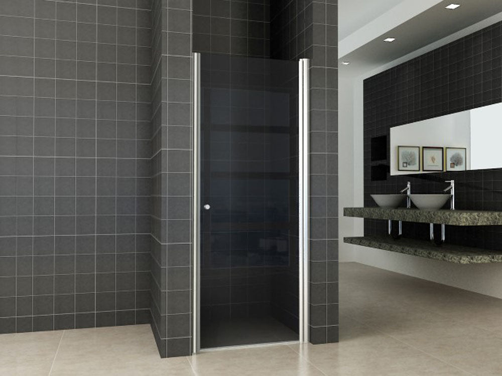 Between niche door 800 x 2000 x 8 mm nano smoked glass/chrome