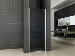 Between niche door 800 x 2000 x 8 mm nano smoked glass/chrome