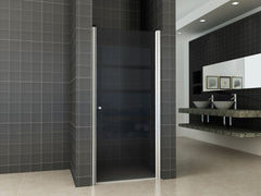 Niche door 900 x 2000 x 8 mm nano smoked glass/chrome