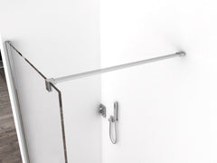Comfort walk-in shower 1200 x 2000 x 10 mm nano clear glass/chrome