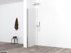 Comfort side panel with wall profile 300 x 2000 x 10 mm nano clear glass/chrome