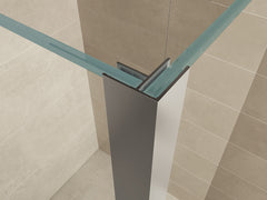 Comfort side panel with corner profile 400 x 2000 x 10 mm nano clear glass/chrome