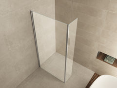 Comfort side panel with corner profile 400 x 2000 x 10 mm nano clear glass/chrome