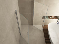 Salone cabine met 2 draaideuren 1000 x 1000 x 2000 x 8 mm nano helder glas/chroom