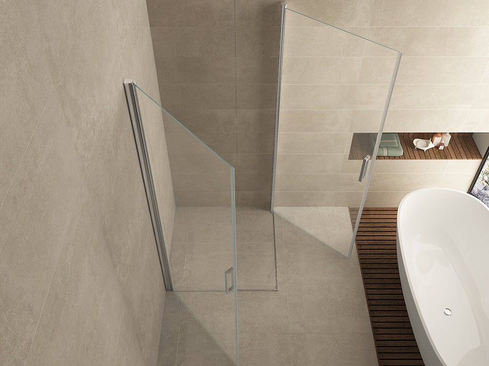 Shower cabin with 2 pivot doors 900 x 900 x 2000 x 8 mm nano clear glass/chrome
