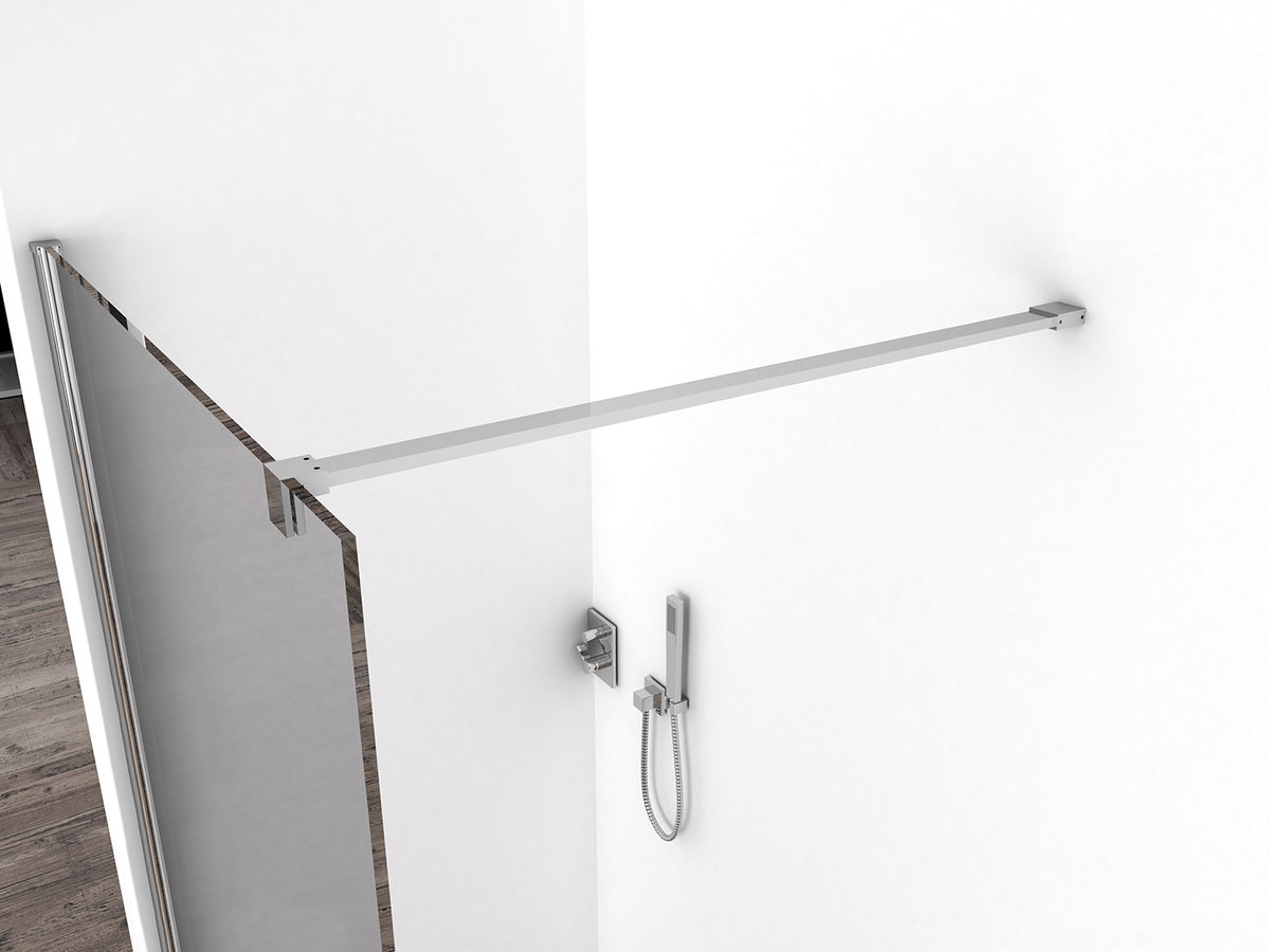 Comfort Walk-in Shower 1200 x 2000 x 10 mm nano smoked glass/chrome