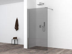 Comfort inloopdouche 1200 x 2000 x 10 mm nano rookglas/chroom
