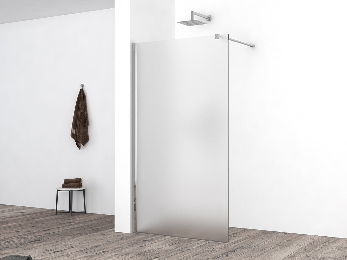 Comfort inloopdouche 900 x 2000 x 10 mm nano melkglas/chroom