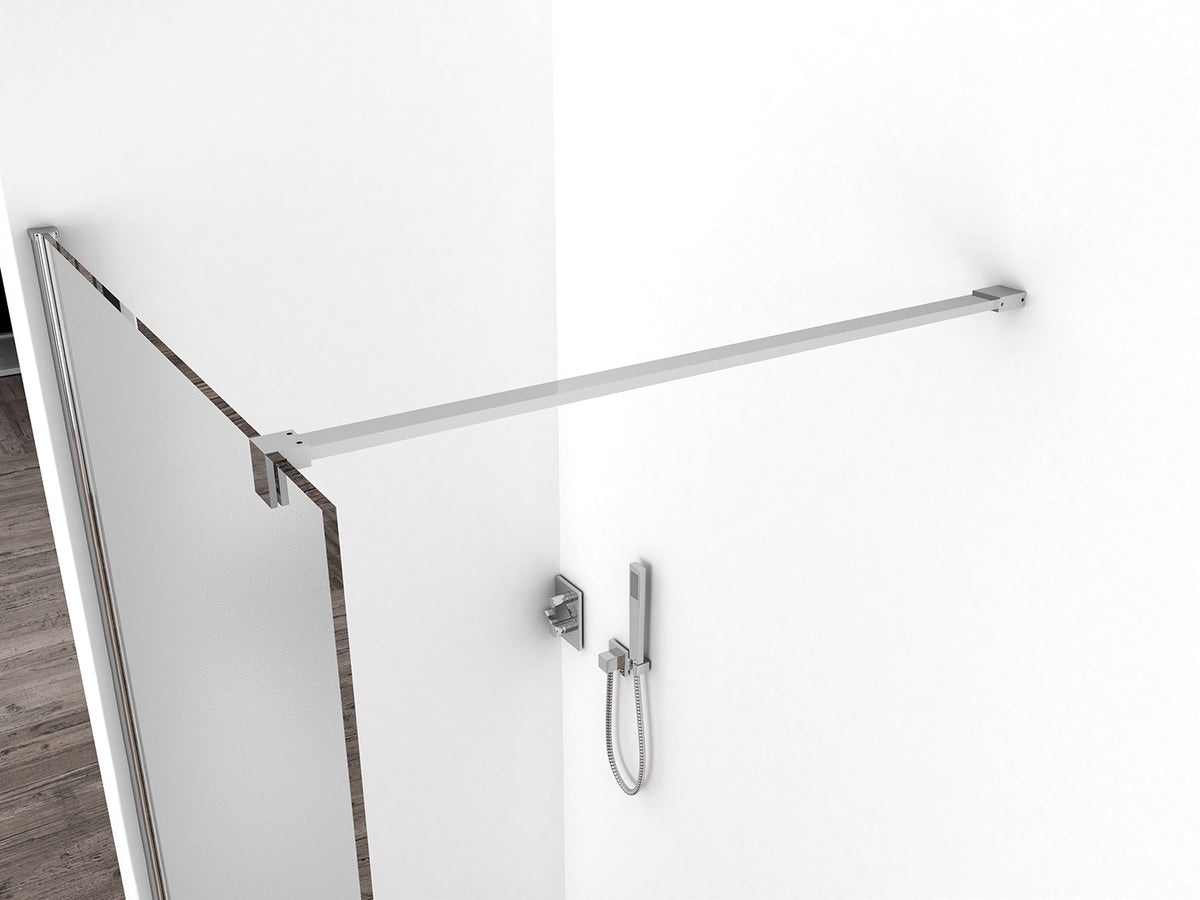 Comfort walk-in shower 1000 x 2000 x 10 mm nano frosted glass/chrome