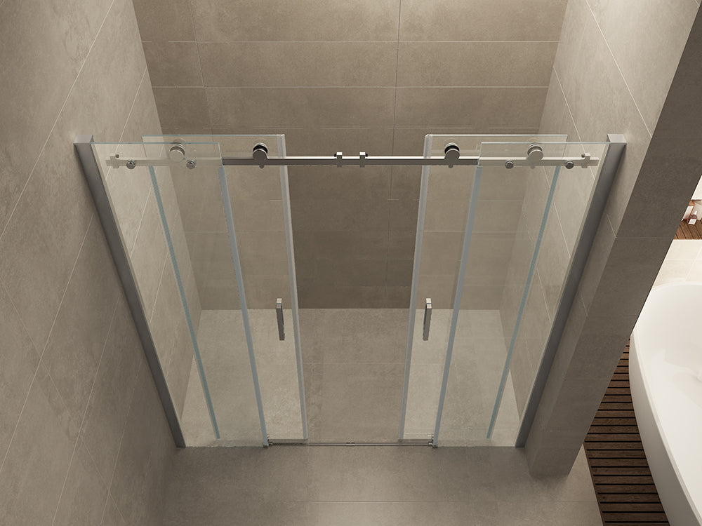 Slide niche sliding door double 1800 x 2000 x 8 mm nano clear glass/chrome