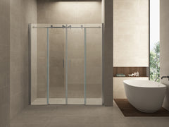 Slide niche sliding door double 1800 x 2000 x 8 mm nano clear glass/chrome