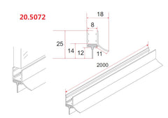 Wiesbaden rubberen waterkering 200 x 0,8 cm zwart