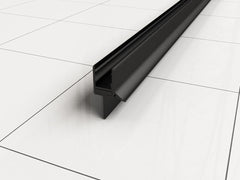 Wiesbaden rubberen waterkering 200 x 0,8 cm zwart