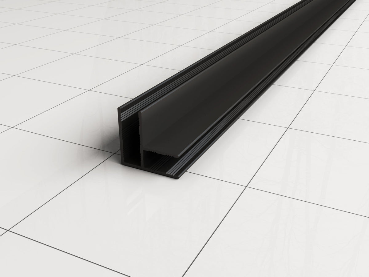Slim angle profile 2000 x 10 mm matt black