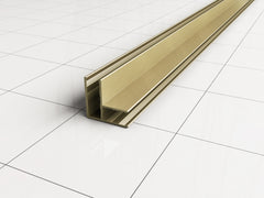 Slim angle profile 2000 x 10 mm brushed brass