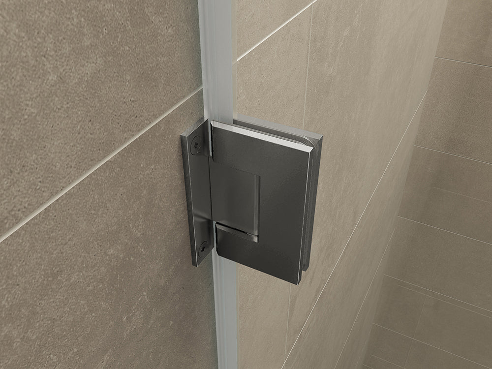 Less scharnierset en greep voor profielloze nisdeur gunmetal