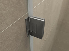 Less scharnierset en greep voor profielloze nisdeur gunmetal