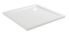 Shower tray square 90 x 90 x 4 cm acrylic glossy white