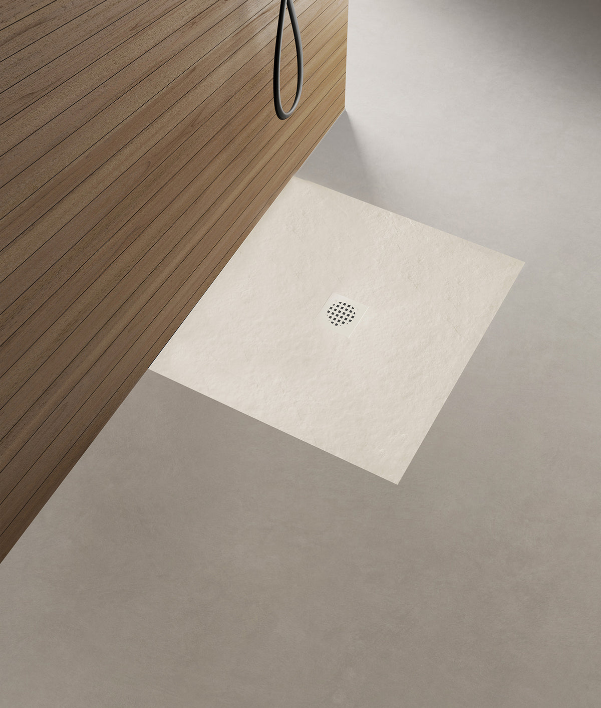 Stonea douchebak antislip composiet 900x900x30 mm inkortbaar beige