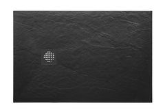 Stonea anti-slip composite shower tray 800x1400x30 mm trimmable matt black