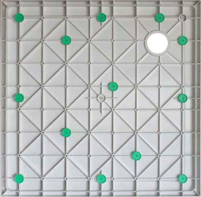 Luxury shower tray SMC square 900x900x40 white