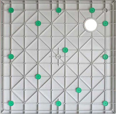 Luxury shower tray SMC square 900x900x40 white