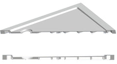 Luxury shower tray SMC quarter-round 900x900x40 built-in white