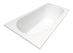 Portus RD inbouw duo ligbad 190x90x49 cm acryl glans wit