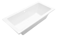 Santino SQ Built-in Duo Bathtub 180x80x49 cm Acrylic Gloss White