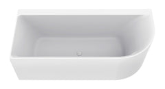 Zenn corner bath left 170 x 75 cm acrylic gloss white with waste gloss white