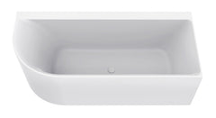 Zenn corner bath right 180 x 80 cm acrylic gloss white with overflow waste gloss white