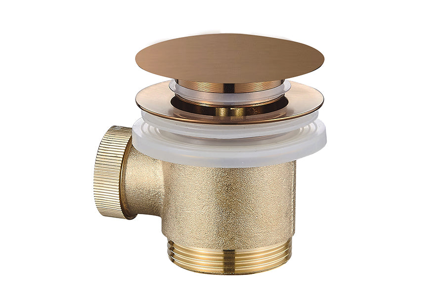 Caral click-clack waste fitting freestanding bath 1 1/2" brushed bronze copper PVD