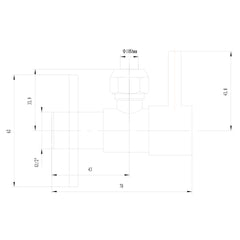Minimal hoekstopkraan 1/2" x 3/8" of knel 10 mm geborsteld brons koper