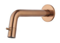 Caral Sophia wall-mounted 1/2" extendable faucet brushed bronze copper PVD