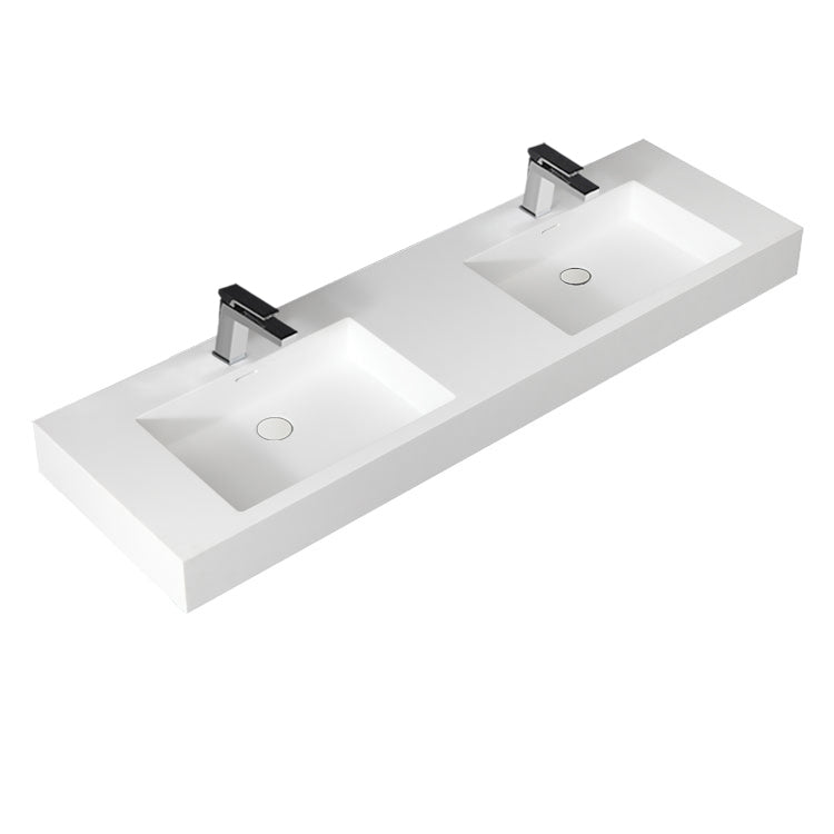 StoneArt Wastafel LP4514 - wit glanzend - 140x48